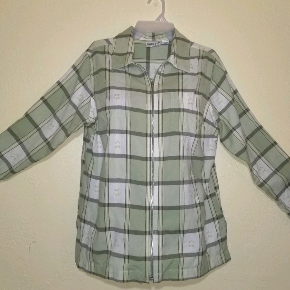 FASHION BUG 100% Cotton Zippered Top Size 18/20W